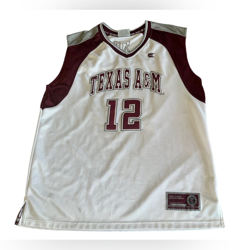 College Equipment Texas A&M Basketball #12 Jersey Size Large